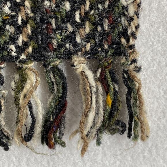 HELENA RUUTH Scarf Womens Wool Blanket Striped Handmade Ireland Vtg 11 x 64 - Picture 6 of 10